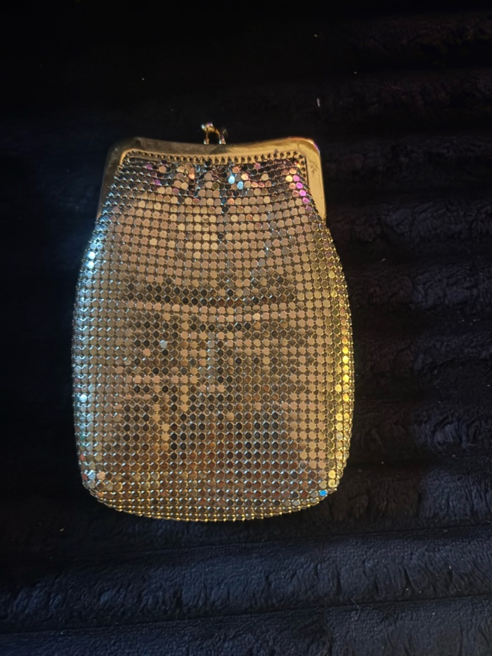 Gold Sequin Evening Clutch Bag